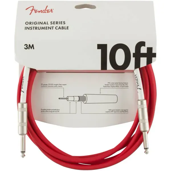 Инструментальный кабель Fender Original Inst Cable Fiesta Red 3.05 м