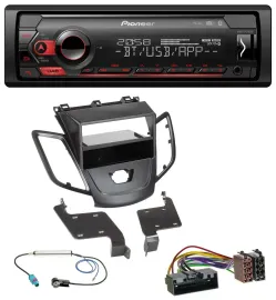 Pioneer MP3 USB DAB Bluetooth Autoradio für Ford Fiesta 10-17 JA8 ohne Display s