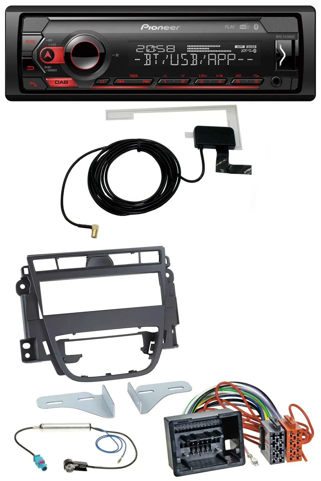 Pioneer DAB USB MP3 Bluetooth Autoradio für Opel Meriva B (ab 2010)