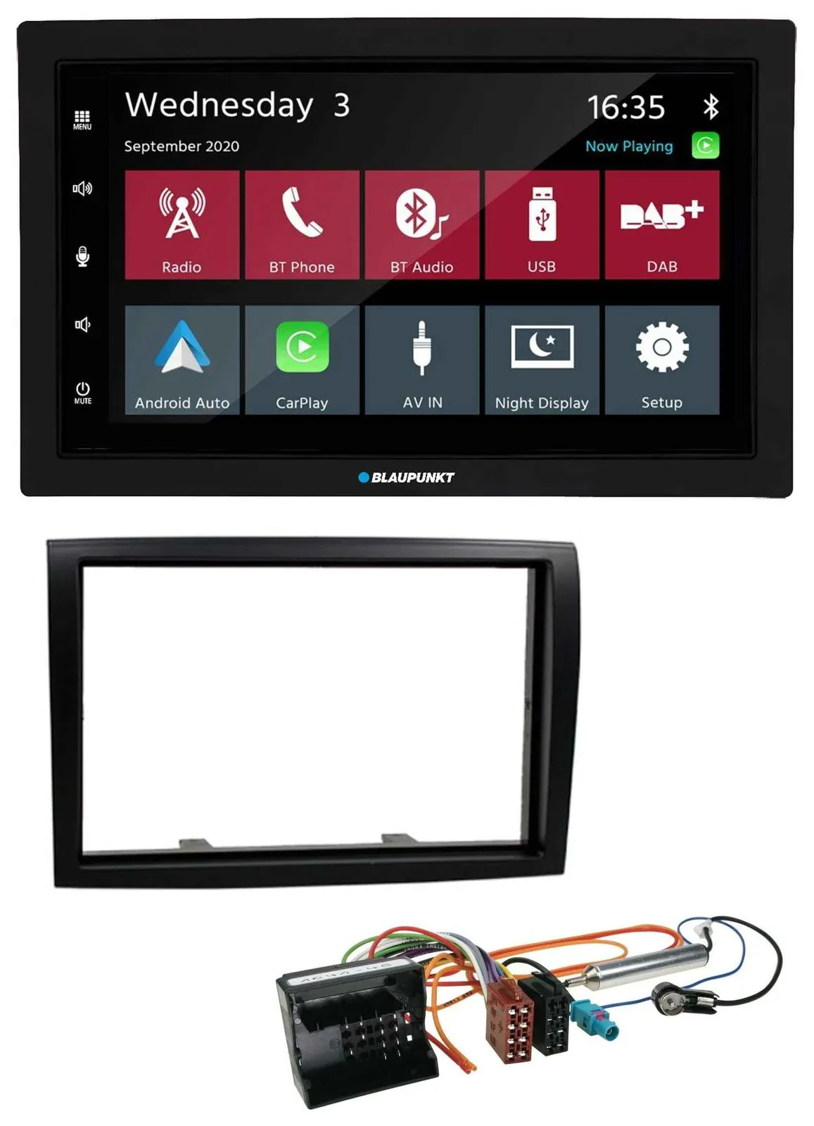 Blaupunkt 2DIN MP3 USB Bluetooth DAB Autoradio für Citroen Jumper 06-11 schwarz