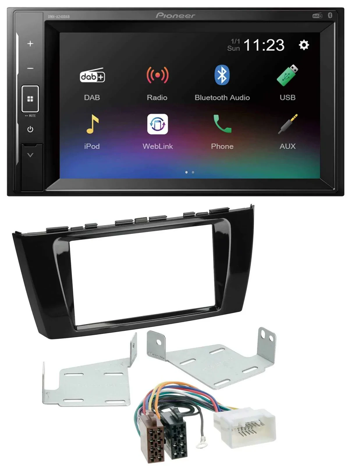 Pioneer DAB MP3 2DIN Bluetooth USB Autoradio für Mitsubishi Mirage SpaceStar ab