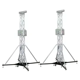 (2) ProX Ground Support Truss Lifting Tower Roof System Top, Sleeve, Outrigge...