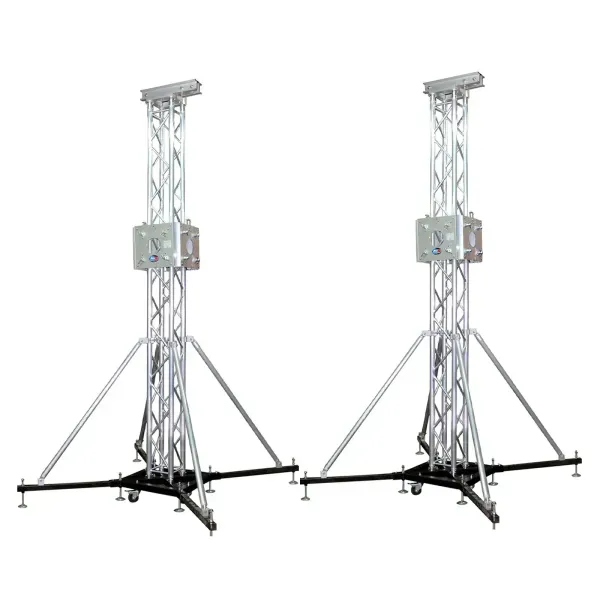 (2) ProX Ground Support Truss Lifting Tower Roof System Top, Sleeve, Outrigge...