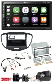 Pioneer USB Lenkrad DAB 2DIN Bluetooth Autoradio für Hyundai i10 2009-2013 schwa