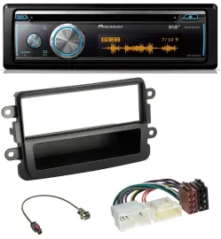 Pioneer MP3 DAB USB CD Bluetooth Autoradio für Dacia Lodgy Duster Dokker Sandero