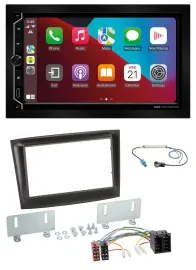 ESX 2DIN DAB USB MP3 Bluetooth Autoradio für Fiat Doblo ab 15 schwarz