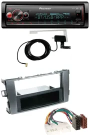 Автомагнитола для Toyota Auris 2007–2012 Pioneer Bluetooth, DAB, USB, MP3, антрацит-серый