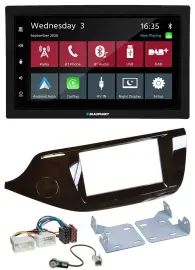 Blaupunkt DAB Bluetooth USB MP3 2DIN Autoradio für Kia Ceed ab 12 glänzend