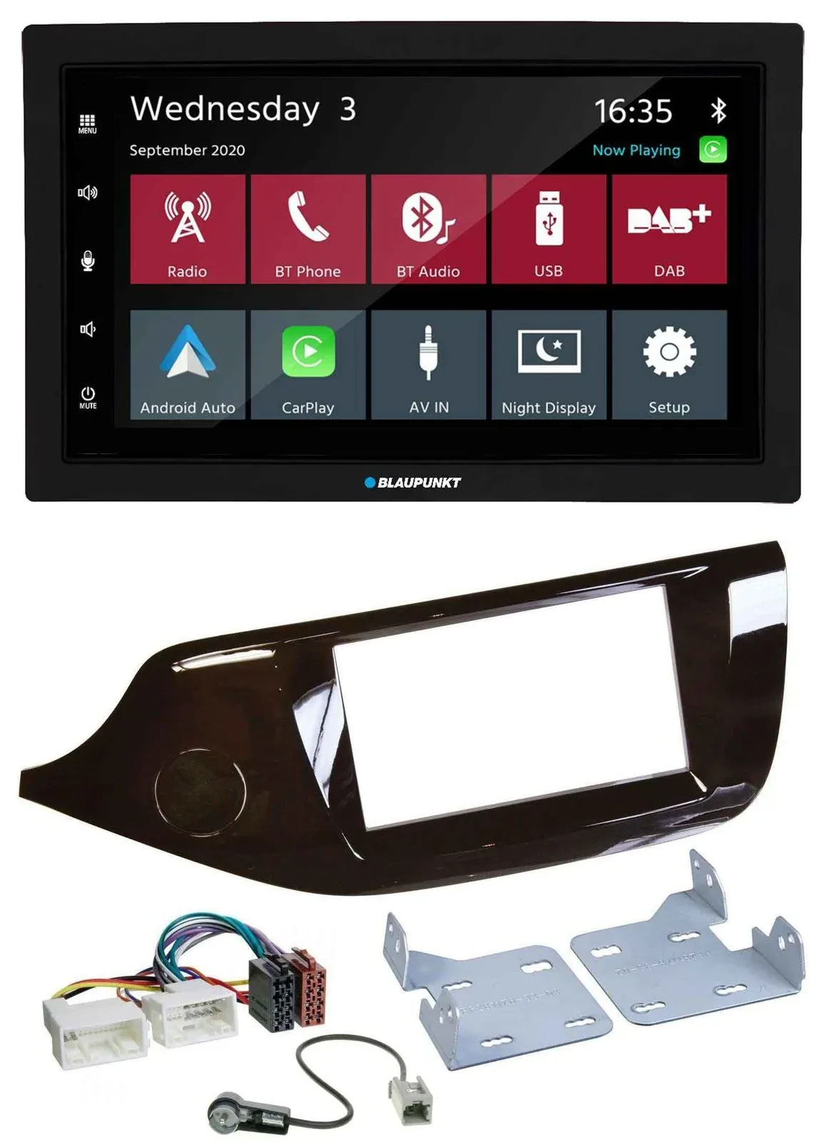 Blaupunkt DAB Bluetooth USB MP3 2DIN Autoradio für Kia Ceed ab 12 glänzend