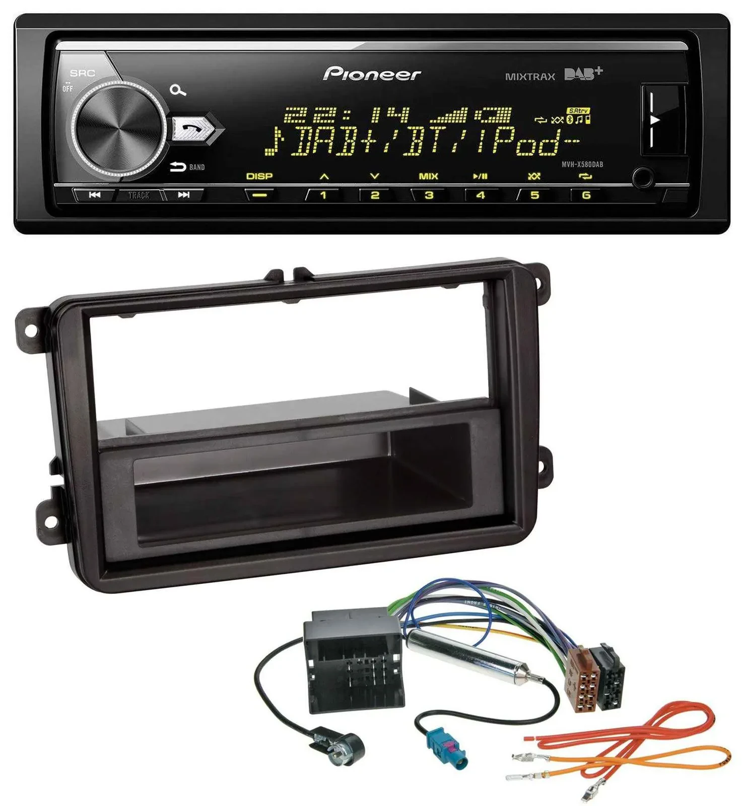 Автомагнитола для Seat Alhambra (2010+), Leon (2009–2012), Toledo Pioneer Bluetooth USB DAB MP3