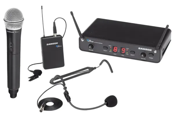 Samson Concert 288 All-In-One UHF Beltpack Lavalier Headet Wireless Mic System