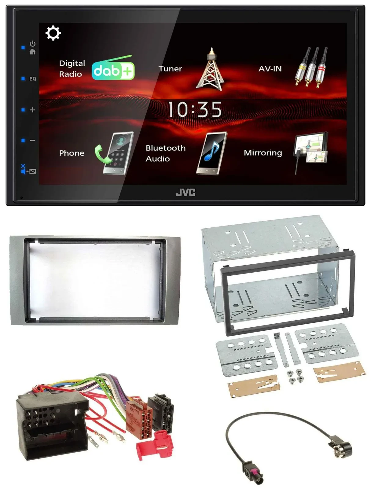 JVC USB Bluetooth MP3 DAB 2DIN Autoradio für Ford Galaxy Focus C-Max S-Max 03-07
