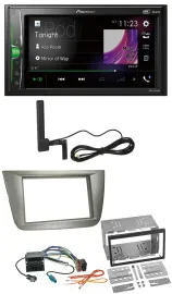 Pioneer MP3 DAB AUX 2DIN Bluetooth Autoradio für Seat Altea XL Altea Toledo silb