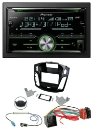 Автомагнитола для Ford Focus Pioneer 2DIN Bluetooth DAB USB CD черная