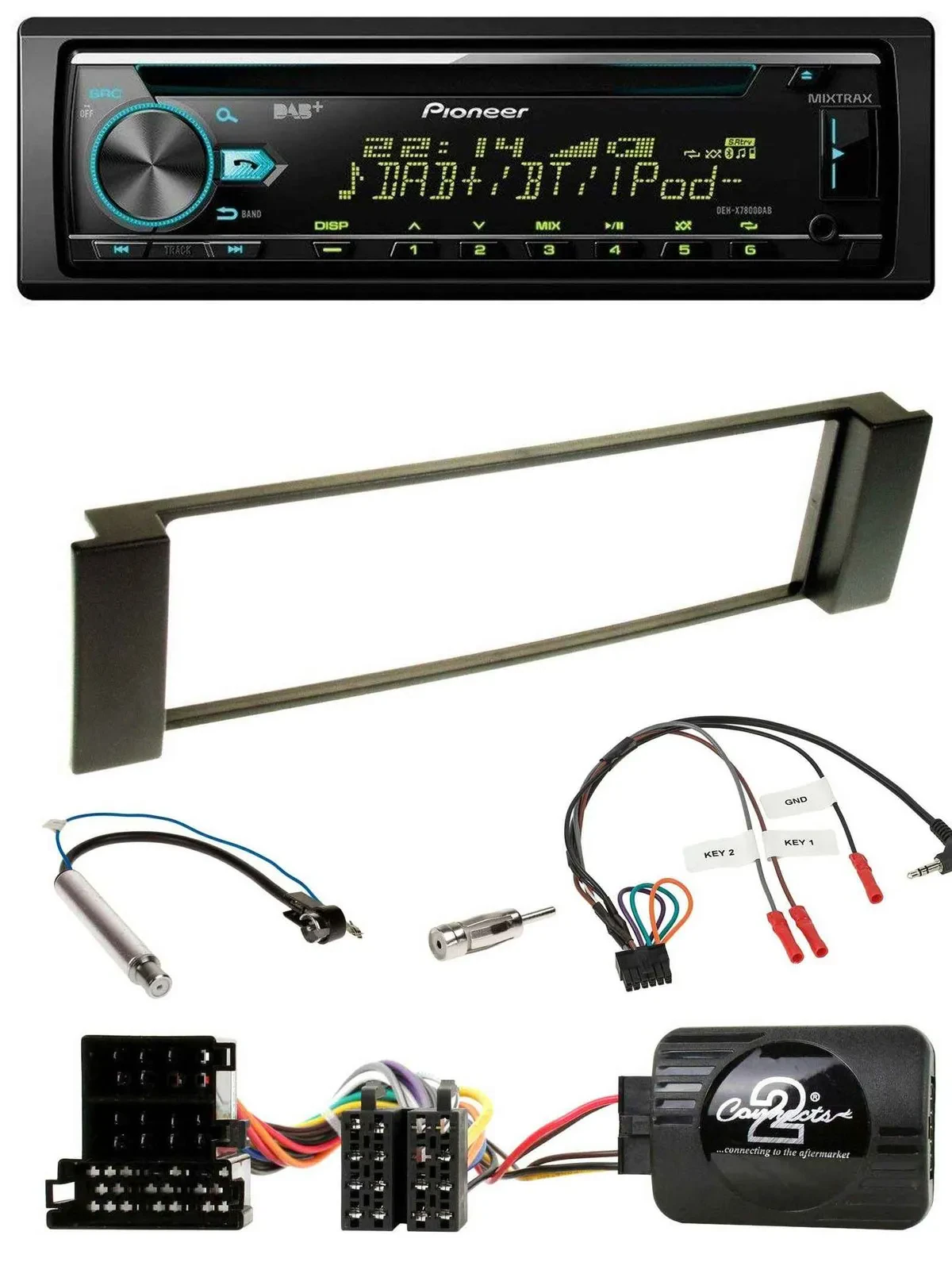 Pioneer DAB Lenkrad CD USB Bluetooth Autoradio für Audi A3 A6 2000-2004