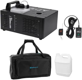 Chauvet DJ Geyser T6 Fog Machine Fogger, LED RGB+Remote+Waterproof Carry Bag