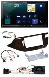 Pioneer Lenkrad Bluetooth USB 2DIN DAB Autoradio für Kia Ceed ab 2012 glänzend o
