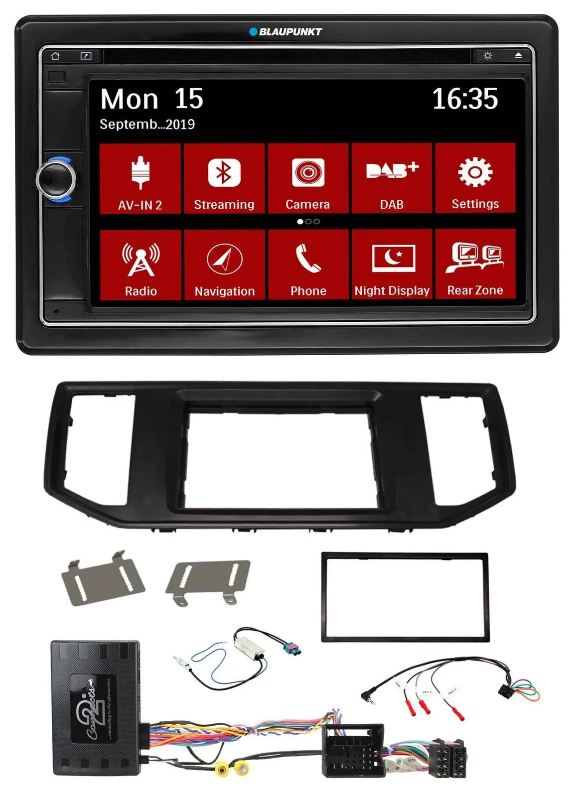 Blaupunkt Lenkrad DAB TMC 2DIN USB Bluetooth Navigation für VW Crafter MAN TGE I