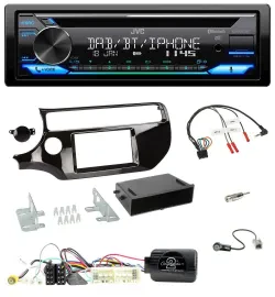 Автомагнитола JVC Bluetooth, USB, DAB, CD для Kia Rio UB (2017–2023)