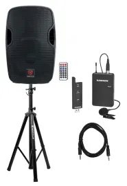 Rockville 12" Church/School Audio Visual Speaker Sound System w/ Lavalier Mic