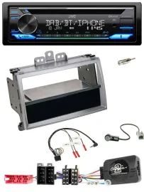 Автомагнитола для Hyundai i20 2009–2011 JVC Bluetooth USB DAB CD, серебристая