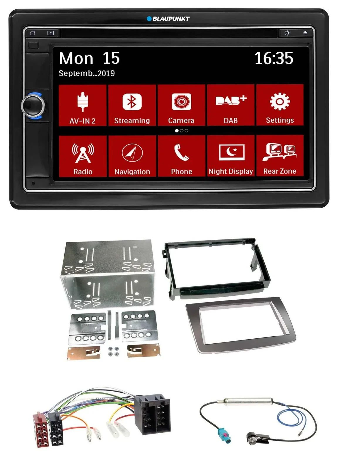 Blaupunkt Bluetooth DAB 2DIN USB DVD MP3 Autoradio für Alfa Romeo Mito ISO 955 0