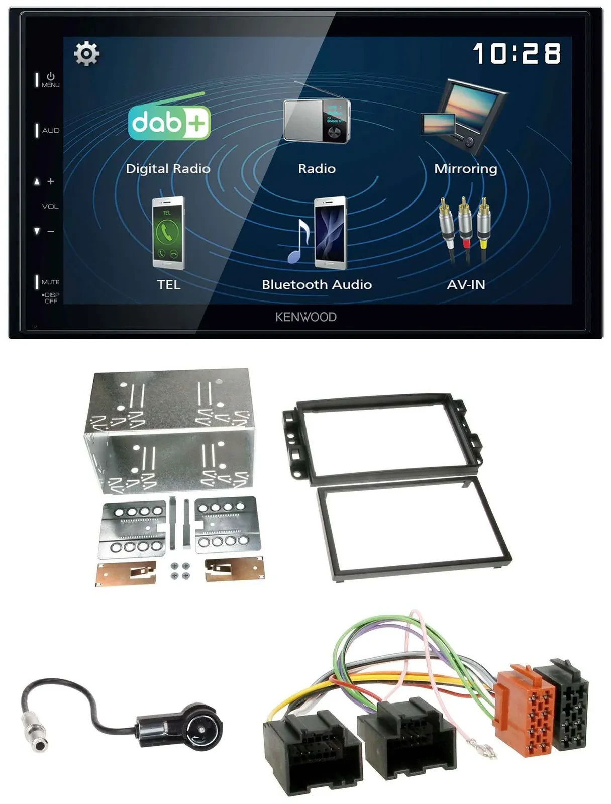 Kenwood 2DIN Bluetooth MP3 USB DAB Autoradio für Chevrolet Aveo Epica Captiva 06