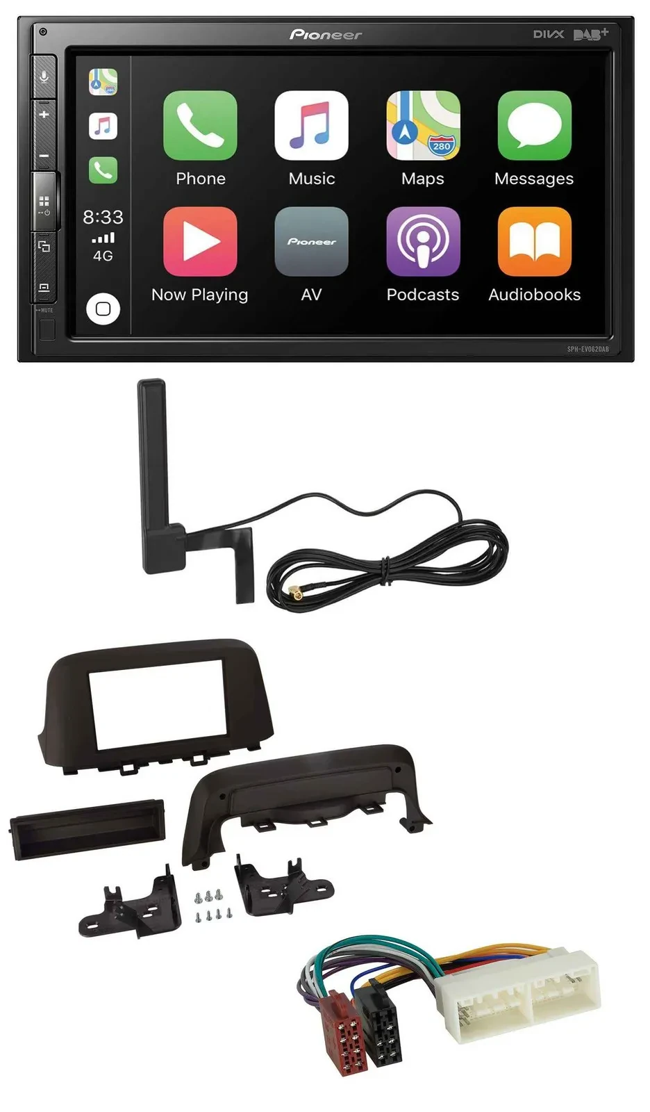 Pioneer USB 2DIN Bluetooth DAB MP3 Autoradio für Hyundai Kona (ab 2018)