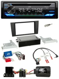 JVC Bluetooth Lenkrad USB DAB CD Autoradio für Audi A4 B5 1999-2001 Aktivsystem