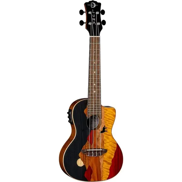 Укулеле Luna Guitars Vista Wolf Tropical Wood Concert Acoustic-Electric Ukulele Gloss