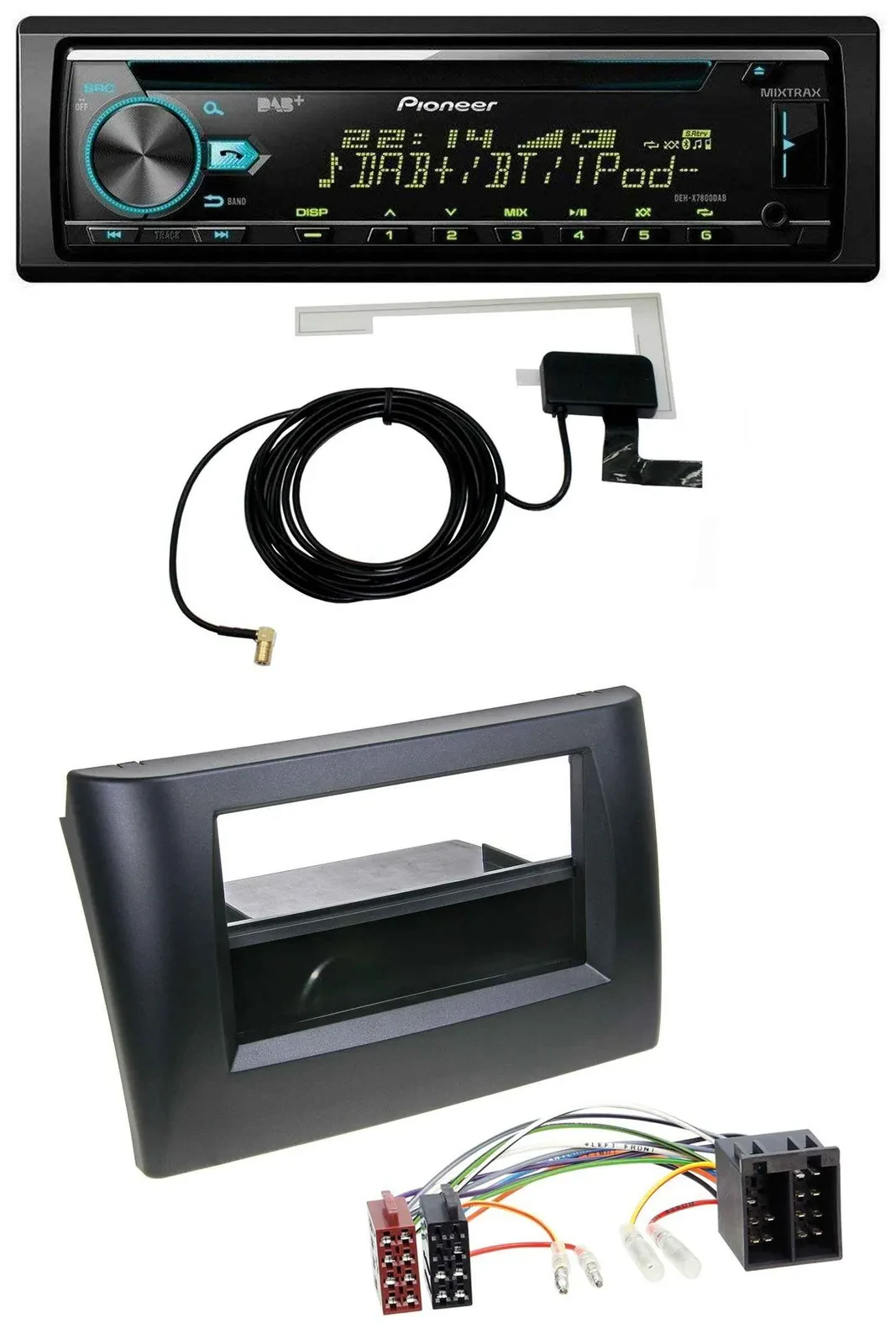 Pioneer MP3 AUX CD USB DAB Autoradio für Fiat Stilo 192 01-08 Ablagefach