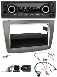 Blaupunkt Bluetooth DAB Lenkrad USB Autoradio für Alfa Mito 955 2008-2014 silber