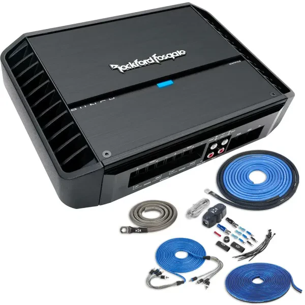 Rockford Fosgate P400X4 | 400W Class AB 4-Channel Amplifier with Amp Kit