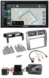 Автомагнитола для Fiat Grande Punto 2005–2006 Alpine 2DIN, DAB, TMC, Bluetooth, USB, совместима с кнопками на руле, навигация
