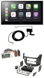 Автомагнитола для Honda Jazz Pioneer 2DIN Bluetooth DAB USB MP3 темно-серый