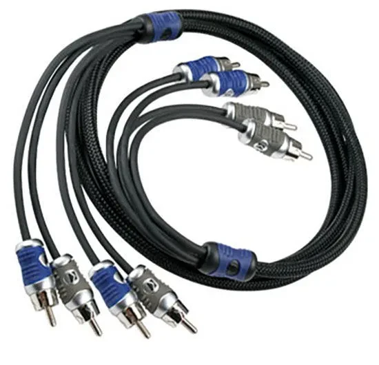Kicker QI44 Q-Series 4-CH RCA Interconnection cable 4-Meters (13.12 ft)