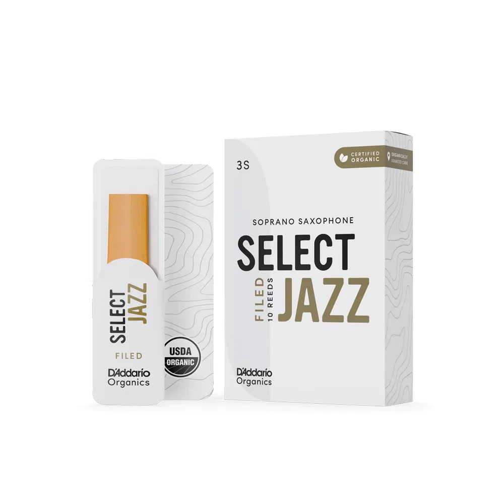 Трости для саксофона сопрано D'Addario Organic Select Jazz Filed размер 3S, 10 шт
