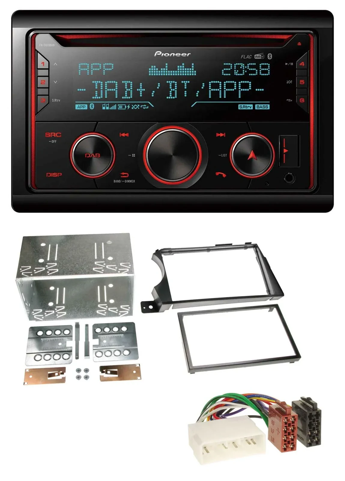 Pioneer 2DIN DAB MP3 Bluetooth USB CD Autoradio für SSangYong Actyon Kyron 2006-