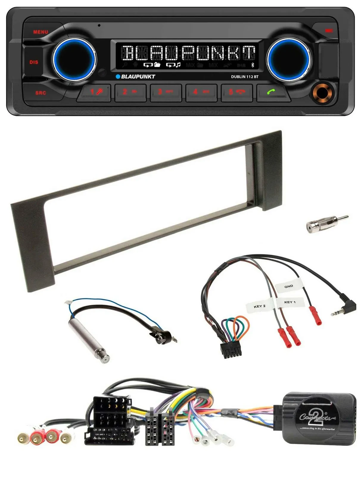 Blaupunkt MP3 Bluetooth USB Lenkrad Autoradio für Audi A4 2000-2004 Can-Bus ISO