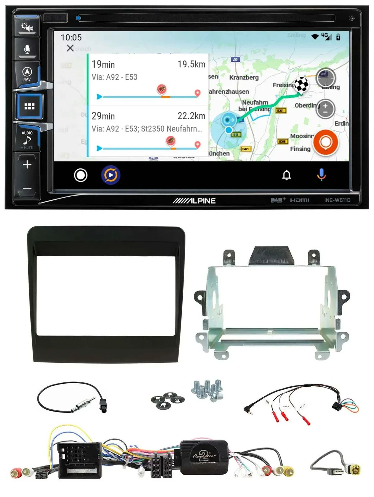 Alpine Bluetooth TMC USB DAB 2DIN Lenkrad Navigation für Porsche 911 2011-2017 9