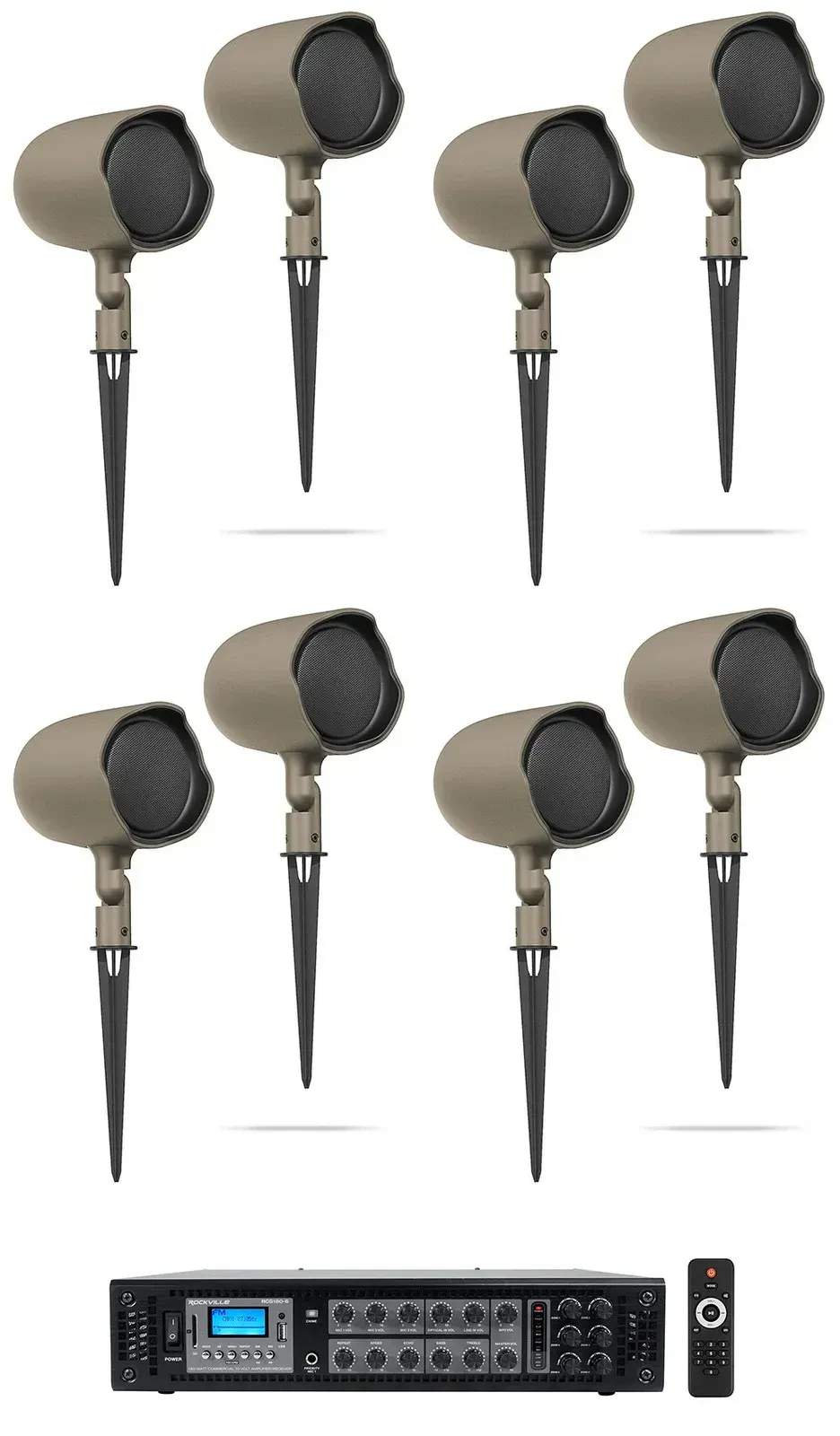 Рупорная акустика JBL GSF3-TN Tan с усилителем (8 штук)