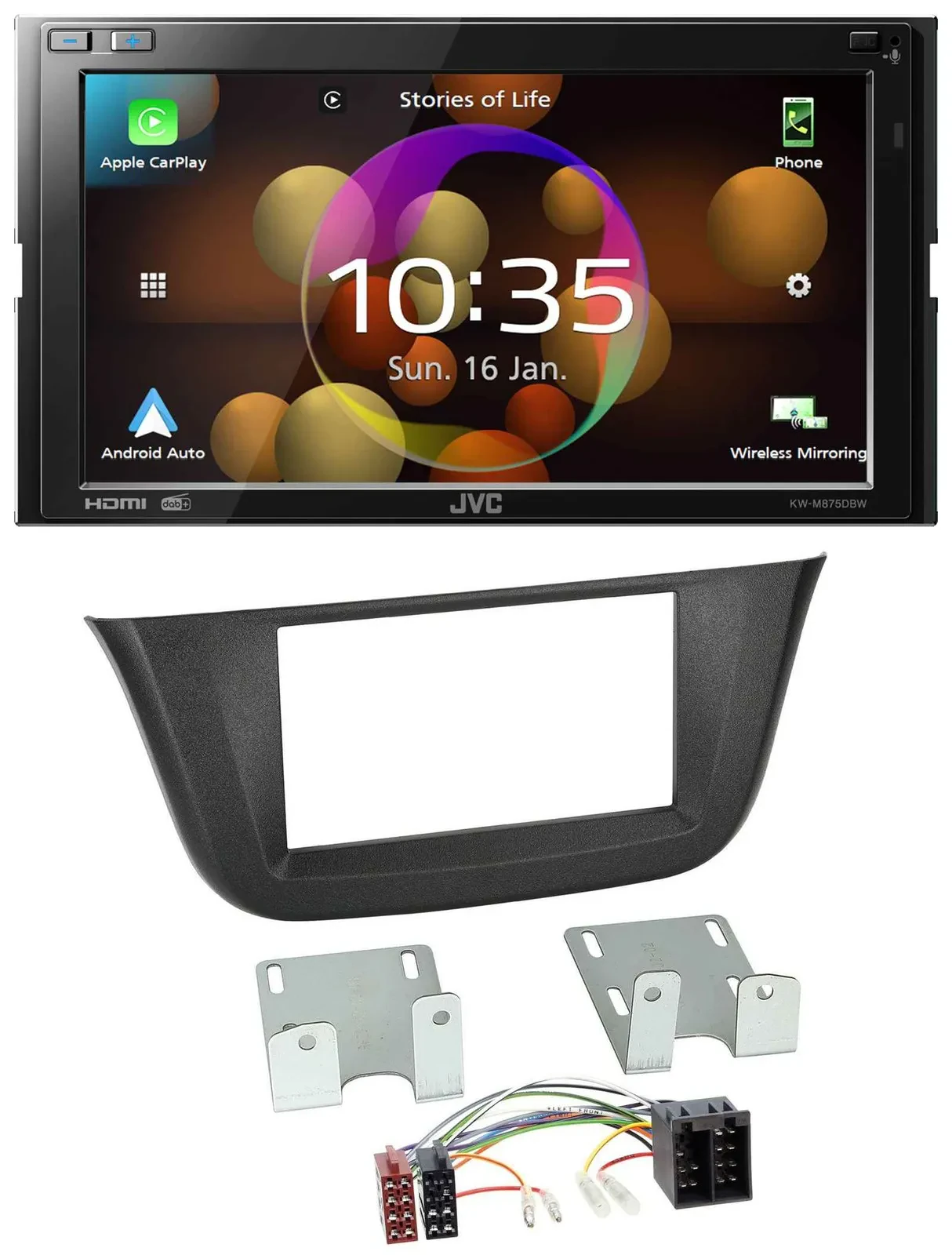 Автомагнитола для Iveco Daily (с 2014) JVC 2-DIN DAB Bluetooth USB MP3