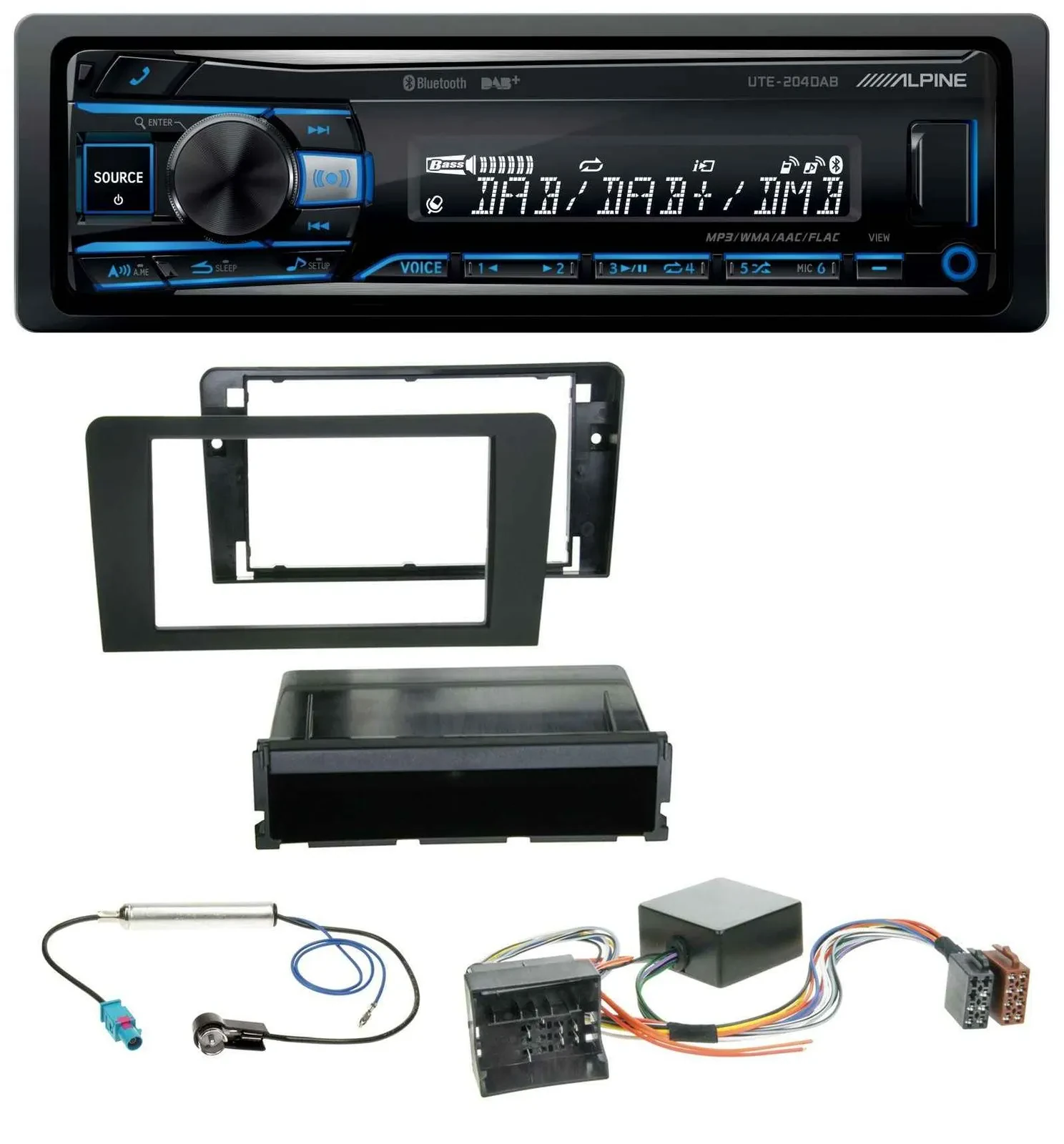 Alpine USB Bluetooth DAB MP3 Autoradio für Audi A3 8P 06-12 Symphony Infinity Ak