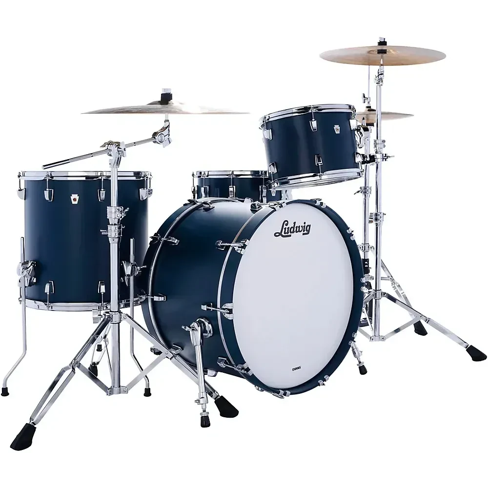 Барабанная установка Ludwig Heritage Cherry Fab (набор, 3 шт.) 22" бас-барабан, 13" том, 16" напольный том, Resolute Blue