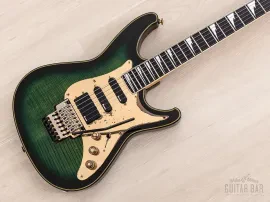 1988 Ibanez ID120 Dyuke-1 SSH Superstrat Marine Sunburst Flame Top w/ Edge...
