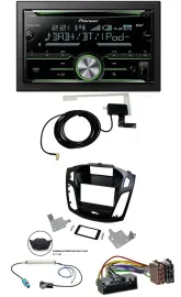 Автомагнитола Pioneer 2DIN, CD/USB/MP3, Bluetooth, DAB, для Ford Focus 2014–2018, чёрный