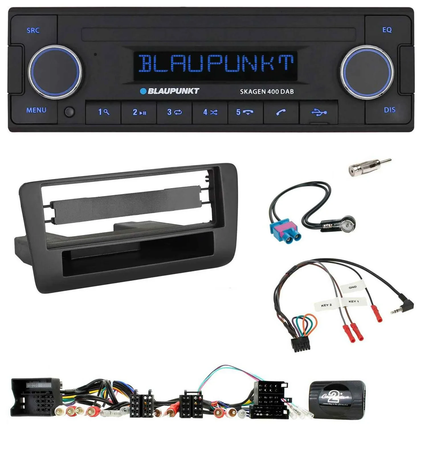 Blaupunkt DAB USB Bluetooth Lenkrad Autoradio für Audi A1 (2010-2019)