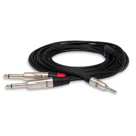 Коммутационный кабель Hosa Technology Pro 6' Stereo Breakout, REAN 3.5mm TRS to Dual 1/4" TS #HMP-006Y