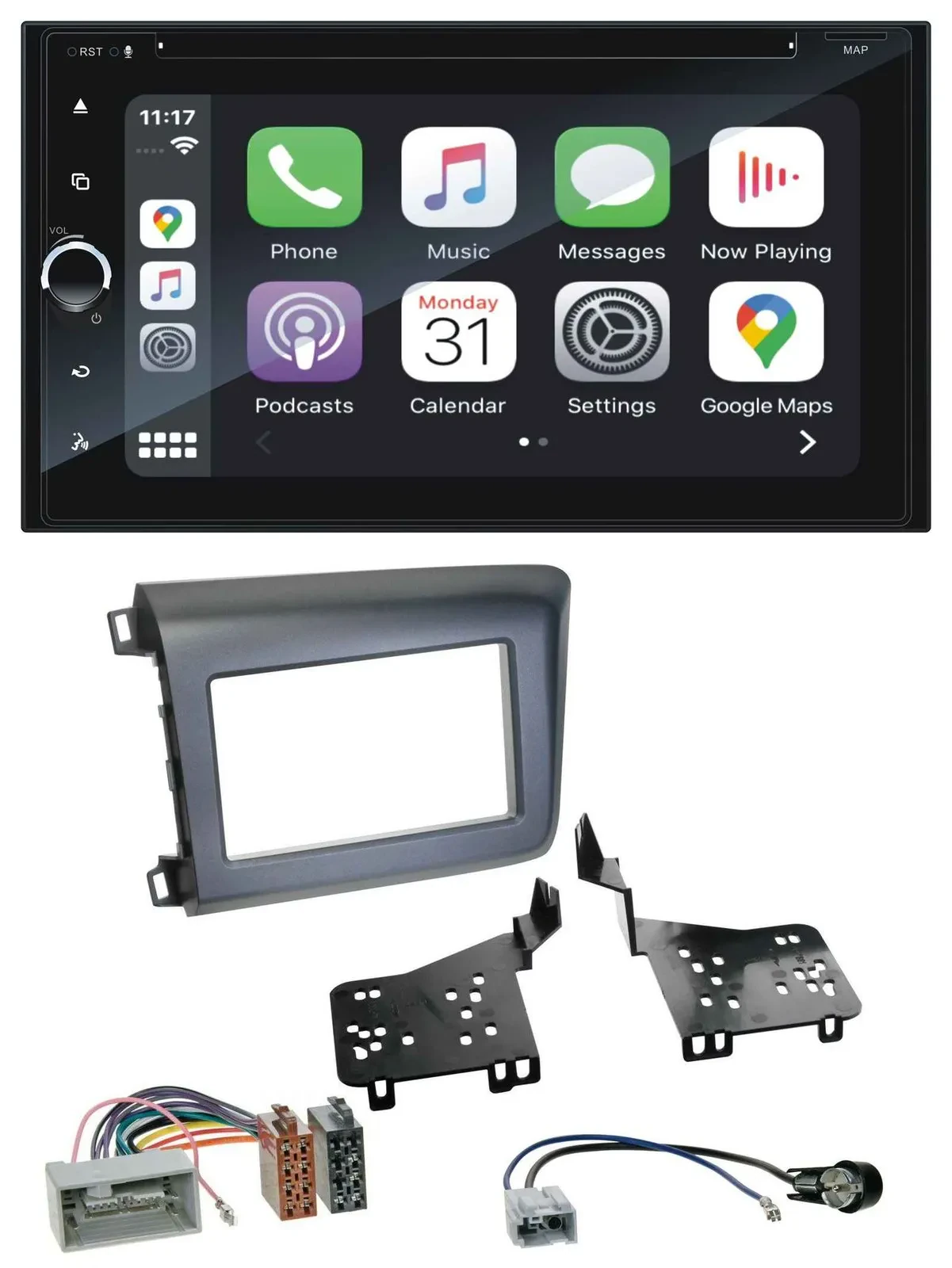 Blaupunkt 2DIN Bluetooth DAB USB DVD MP3 Autoradio für Honda Civic US Modelle 20