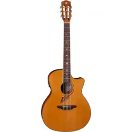 Классическая гитара с подключением Luna Woodland Cedar Nylon Acoustic-Electric Guitar Satin Natural